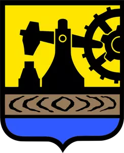 Vector drawing of coat of arms of Katowice City