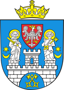 Dibujo del escudo de la ciudad de Poznan vectorial