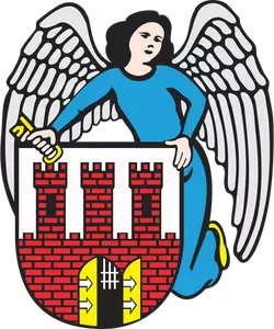 Vector clip art of coat of arms of Torun City