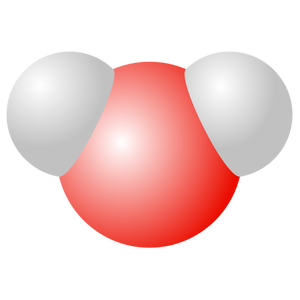 Disegno vettoriale di acqua molecola