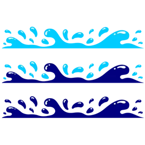 Agua onda splash vector de la imagen