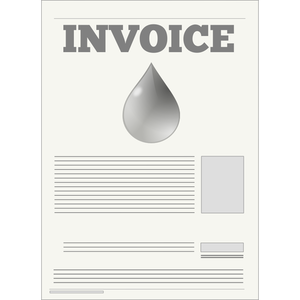 Water company invoice vector illustration