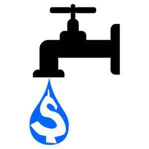 Agua costo ilustración vectorial