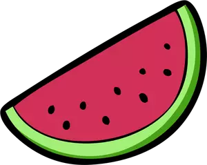 Watermelon slice wedge vector image