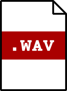 Clip art wektor z ikoną komputera typu pliku wav
