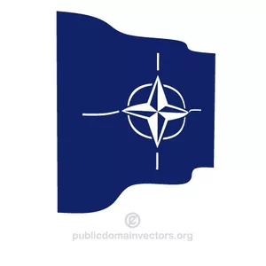 Waving vector flag of NATO