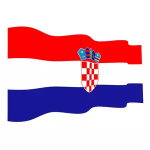Wellenförmige Flagge Kroatiens
