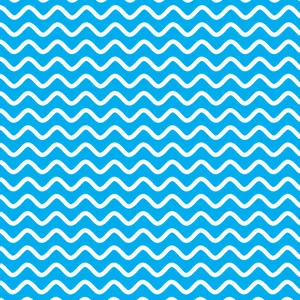 Wavy white lines on blue background