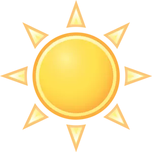 Dibujo del icono de previsión color cielo soleado vectorial