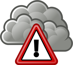 Storm warning sign vector image