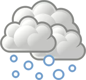 Color weather forecast icon for snow vector image