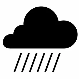 Icono del tiempo de lluvia