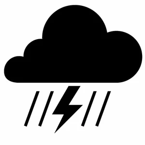 Icono del tiempo de tormenta