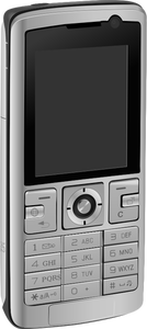 Vector image of mobile phone with keypad