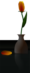 Tulip dans une illustration de vecteur de vase