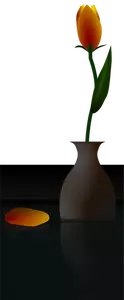 Tulip într-o ilustraţie vectorială Vaze