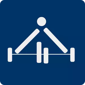 Vector drawing of weight lifting sport pictogram