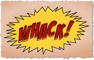 Vector graphics of vintage comic whack sound effect