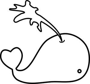 Walvis vectorillustratie