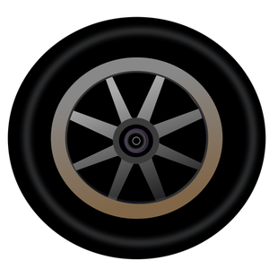 Vector afbeelding van wiel