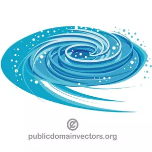 Blue whirlpool vector clip art