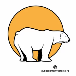 Urso polar vector clipart