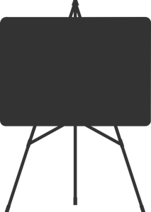 Gráficos vectoriales de silueta de blackbaord con soporte