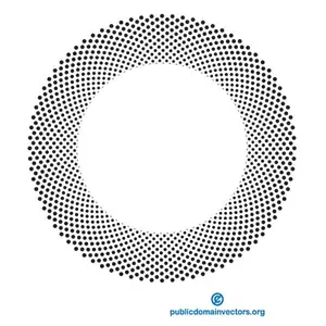 White circle with dots