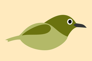Graphiques des oiseaux lunettes sans jambes