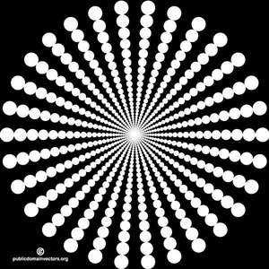 Cercuri concentrice alb