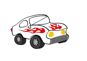 Image vectorielle de dessin animé voiture sportive