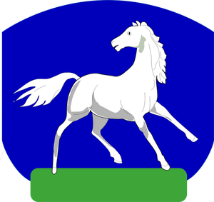 Vector image of horse coat of arms