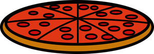 Pictograma roşie pizza