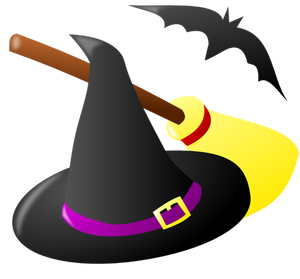 Kleur van Halloween hekserij vectorillustratie