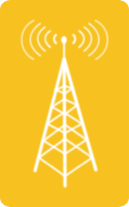 Clip art wektor z ikona nadajnik sygnału radiowego