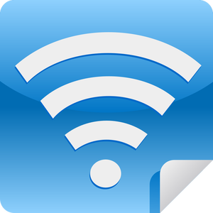 Image vectorielle de Wi-fi panneau autocollant