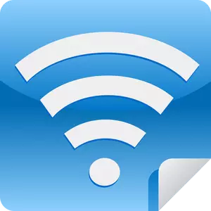 Immagine vettoriale Wi-fi segno autoadesivo