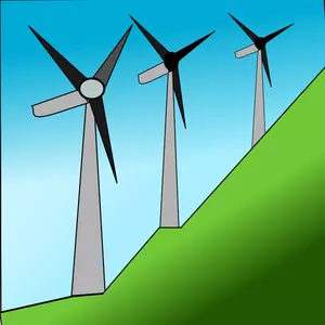 Windmills up the hill