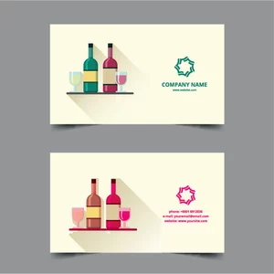 Cartão de visita de loja de vinhos