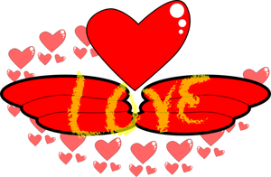 Image clipart vectoriel des ailes de l'amour