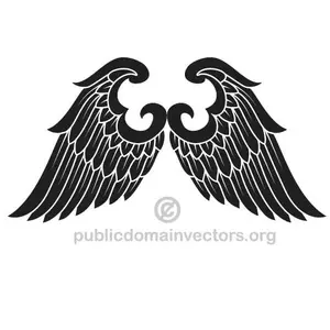Black wings vector image
