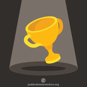Golden trophy clip art