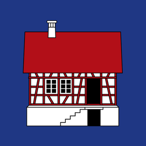 Vector illustraties van wapenschild van Hausen am Albis dorp