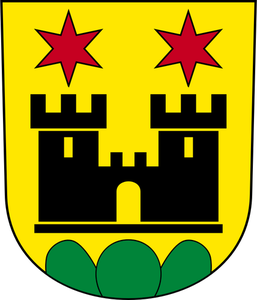 Dibujo del escudo de la ciudad Meilen vectorial