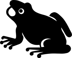 Kikker silhouet vector illustraties