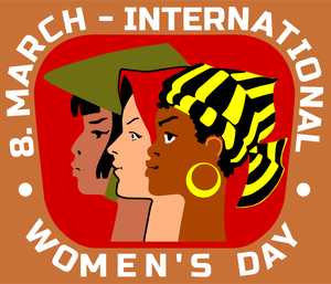 Uluslararası çalışan kadının gün poster vektör küçük resim