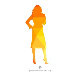 Weibliche Person Vektor silhouette