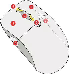 Diagram over trådløs mus vektor image