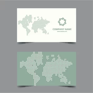 World map business card theme