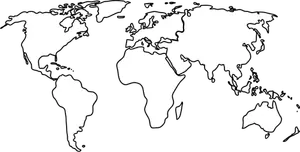 imagem vetorial de mapa do mundo